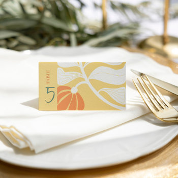Abstract Flower Mix & Match Wedding  Place Card by CartitaDesign at Zazzle