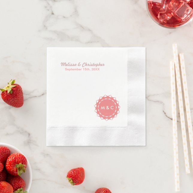 Abstract Flower Paper Napkins (Insitu)