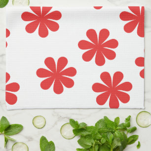 Abstract Flower Pattern Kitchen Towel