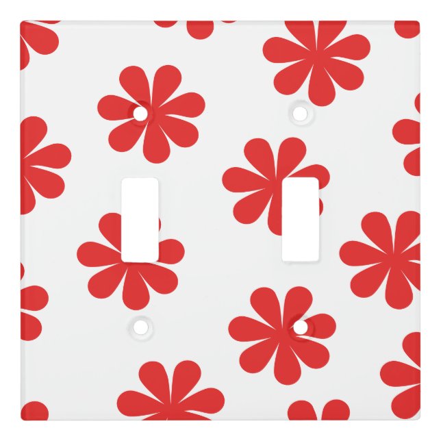 Abstract Flower Pattern  Light Switch Cover (Front)