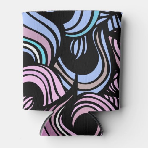 Abstract Flower Pedal Art Design Can Cooler