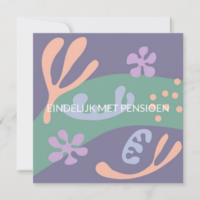 abstract flower pension card (Front)