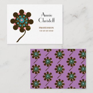 Abstract Flower Personalized  business card