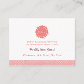 Abstract Flower Reception Enclosure Card