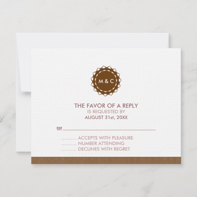Abstract Flower RSVP Card (Front)