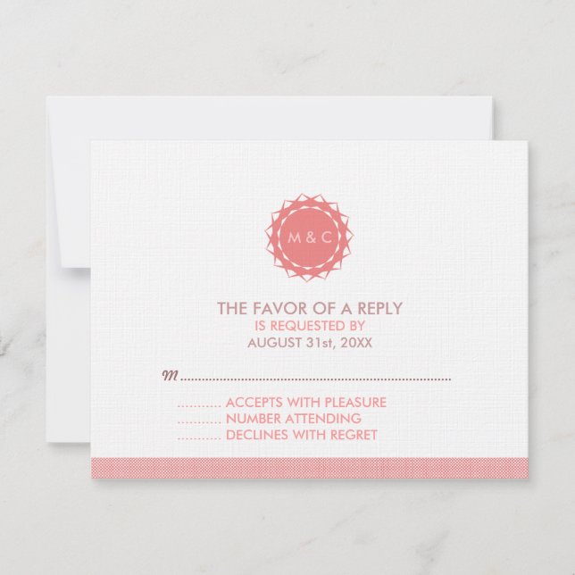 Abstract Flower RSVP Card (Front)