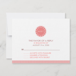 Abstract Flower RSVP Card