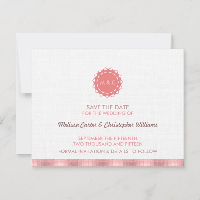 Abstract Flower Save the Date (Front)