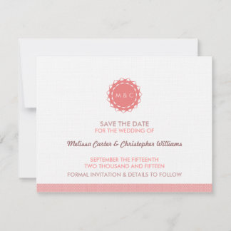 Abstract Flower Save the Date