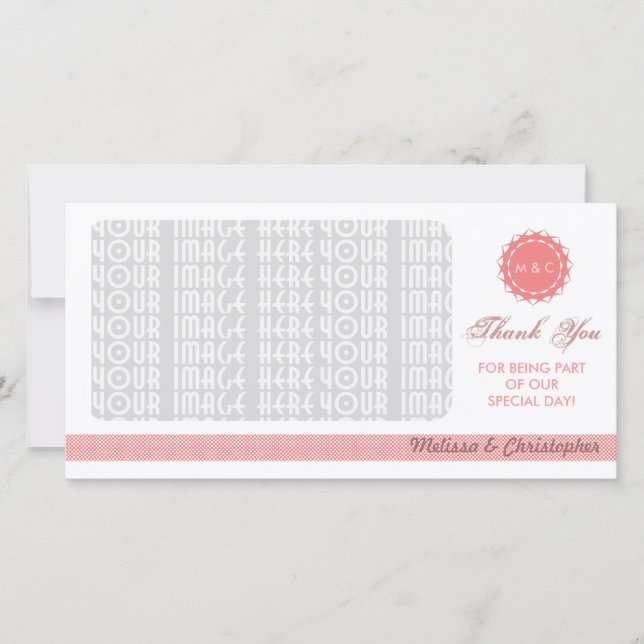 Abstract Flower Thank You Card (Front)