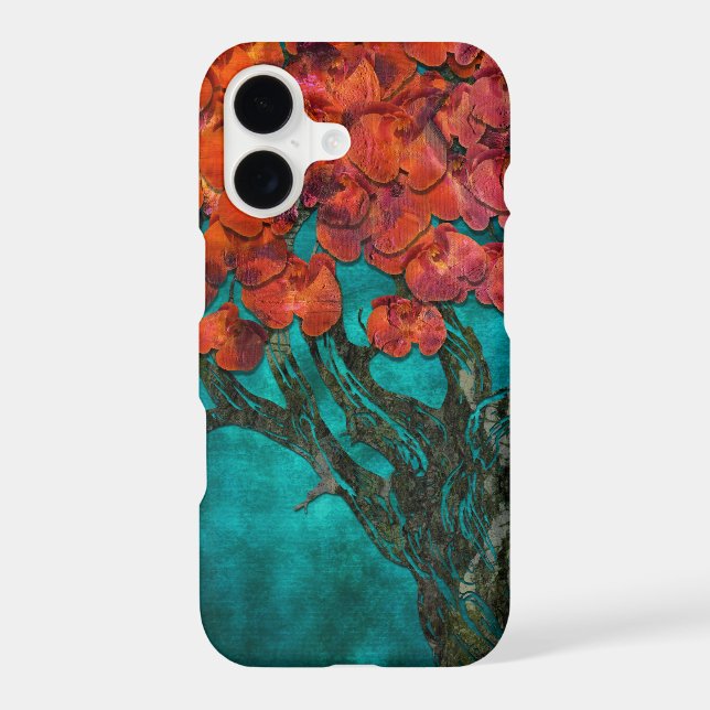 Abstract  Flower Tree Digital art Iphone Case (Back)
