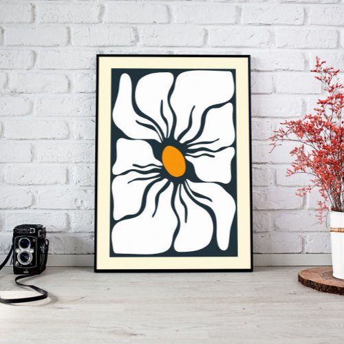 Abstract Flower Wall Art Canvas