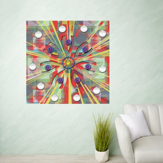 Abstract Flower Wall Decal (Living Room)