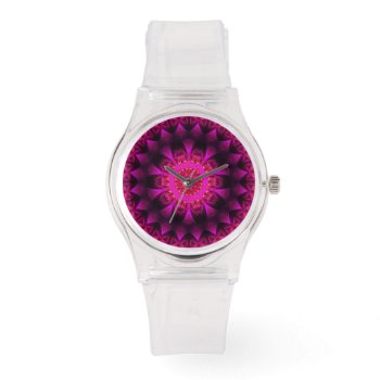 Abstract Flower Watch by usadesignstore at Zazzle