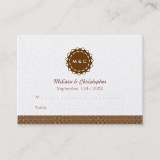 Abstract Flower Wedding Escort Place Card