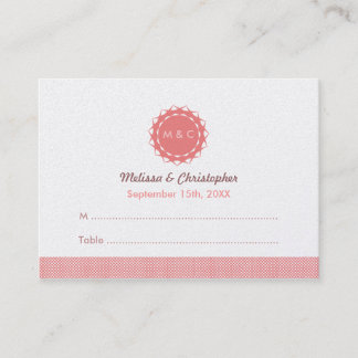 Abstract Flower Wedding Escort Place Card