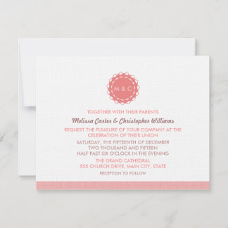 Abstract Flower Wedding Invitation