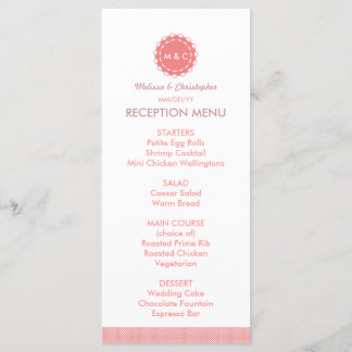 Abstract Flower Wedding Menu / Program