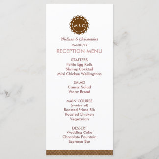Abstract Flower Wedding Menu / Program