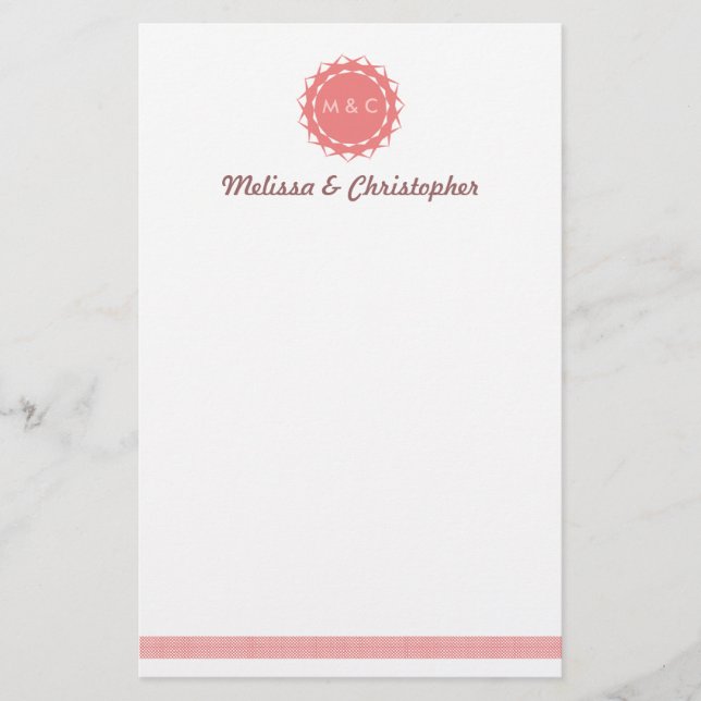 Abstract Flower Wedding Stationery (Front)