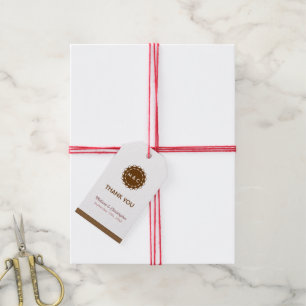 Abstract Flower Wedding Thank You Gift Tags
