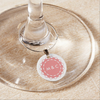 Abstract Flower Wine Charm