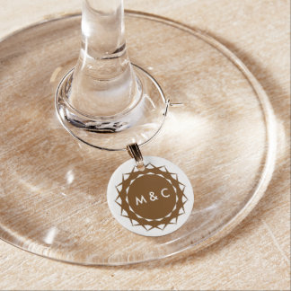 Abstract Flower Wine Charm