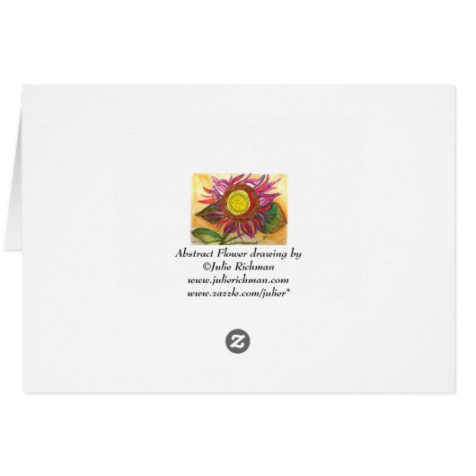 Abstract Flowering Card (Back Horizontal)