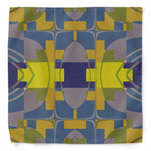 Abstract Flowering Fields Geometric Fractal Art Bandana