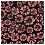 Abstract Flowers 031023 - Soft Pink on Black Fabric