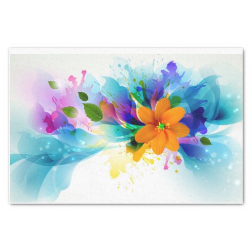 Abstract Flowers and Clouds _ Tissue Paper