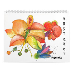 Abstract Flowers and Orchids Calendar