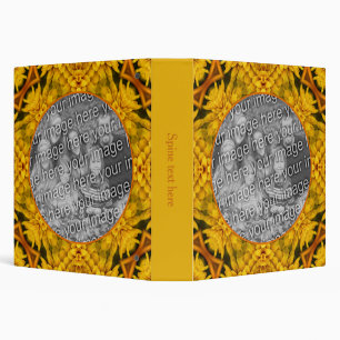 Abstract Flowers Art Create Your Own Photo 3 Ring Binder