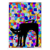 Abstract Flowers Black Cat (Front)