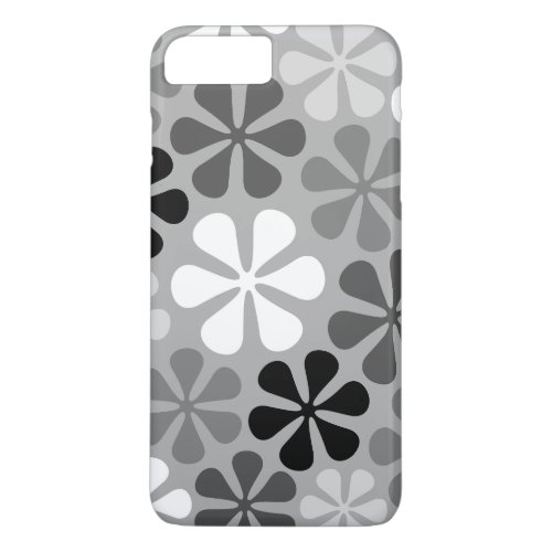 Abstract Flowers Black White Grey iPhone 8 Plus7 Plus Case