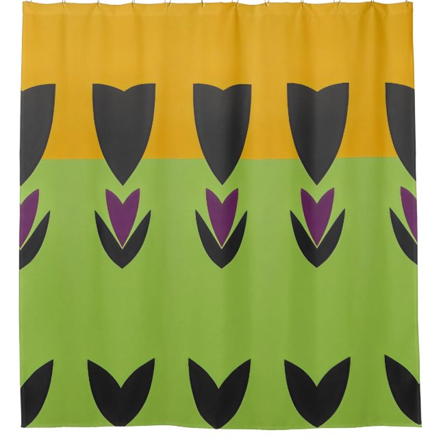 Abstract flowers bold Shower Curtain (Front)