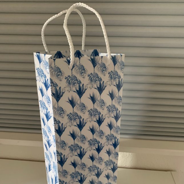 Abstract Flowers Botanical Floral   Wine Gift Bag (Creator Uploaded)