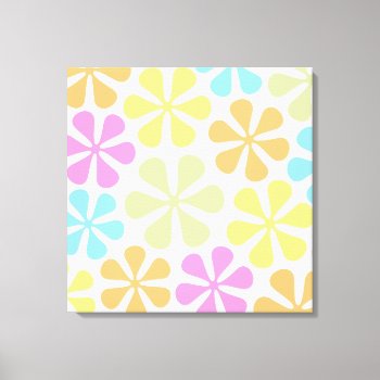 Abstract Flowers Bright Color Mix Canvas Print by NataliePaskellDesign at Zazzle