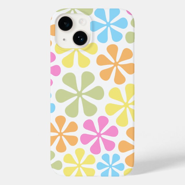 Abstract Flowers Bright Color Mix Case-Mate iPhone Case (Back)
