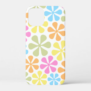Abstract Flowers Bright Color Mix iPhone 12 Mini Case