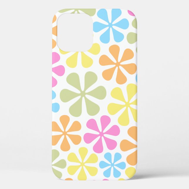 Abstract Flowers Bright Color Mix Case-Mate iPhone Case (Back)