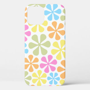 Abstract Flowers Bright Color Mix iPhone 12 Case