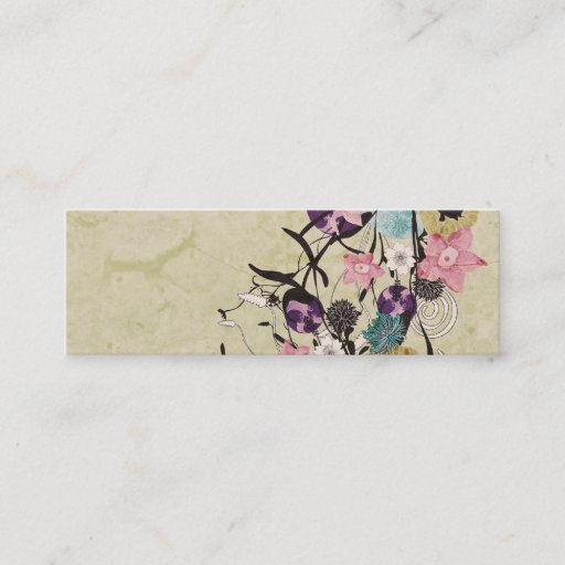Customizable Abstract flowers Business Card