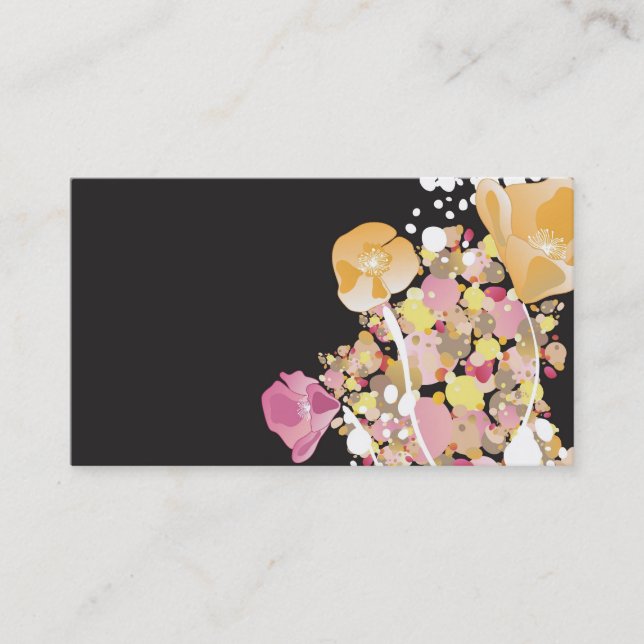Abstract flowers Business Card (Front)