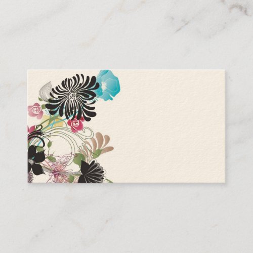 Abstract flowers Business Card