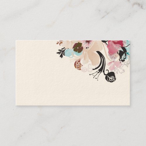 Abstract flowers Business Card