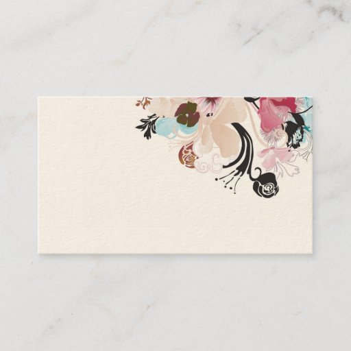 Customizable Abstract flowers Business Card