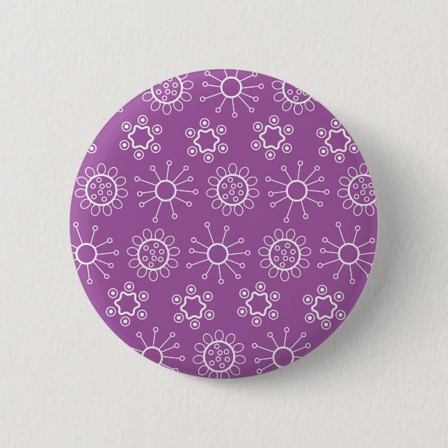 Abstract Flowers Button (Front)