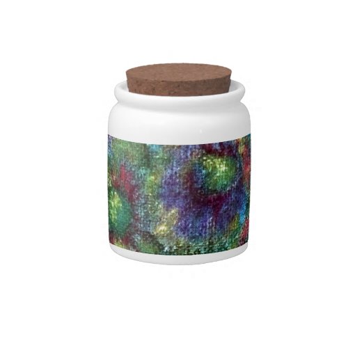 Abstract Flowers Candy Jar