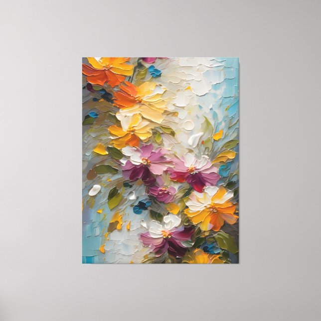 Abstract Flowers Canvas Print (Front)